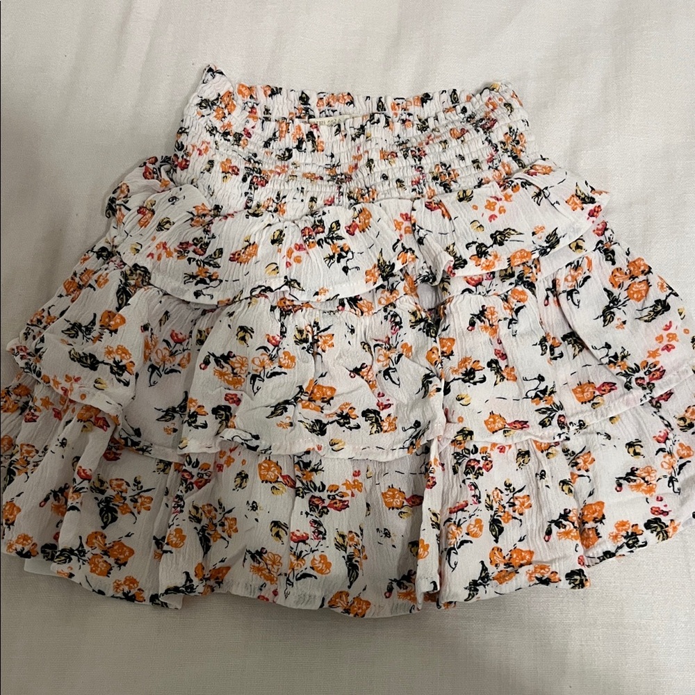 Chelsea and Violet Girls Floral Ruffle Skirt S